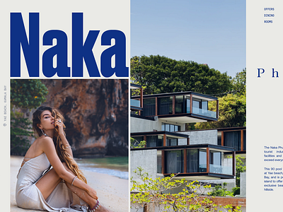 Naka Phuket Boutique Hotel Web Design Concept art direction boutiquehotel branding design hotel ui ui design web web design