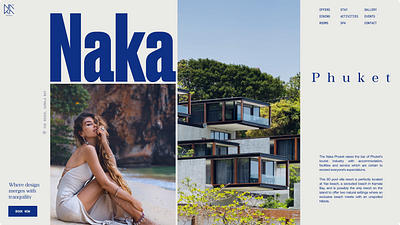 Naka Phuket Boutique Hotel Web Design Concept art direction boutiquehotel branding design hotel ui ui design web web design