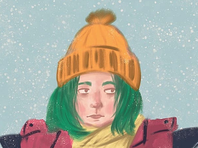 Ni siquiera un invierno 2020 art comics girl illustration invierno nieve procreate sketch snow winter