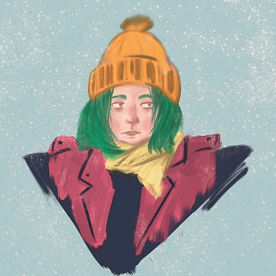 Ni siquiera un invierno 2020 art comics girl illustration invierno nieve procreate sketch snow winter