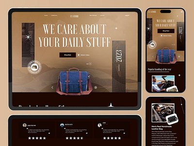 E-Commerce Website Product Landing Page - UX UI Design bags website branding e commerce e commerce website figma graphic design landing page product design ui ui design uiux web web design web development website design