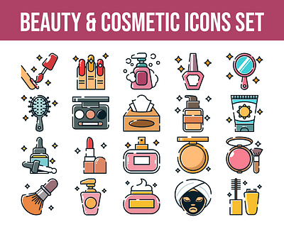 Beauty and cosmetic icons set vector illustration beauty branding cosmetic cute dermatology facial hand drawn icon icon set illustration lifestyle logo make up moisturizer object product salon skin care vector woman