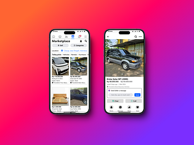 Facebook Marketplace Mobile App ui