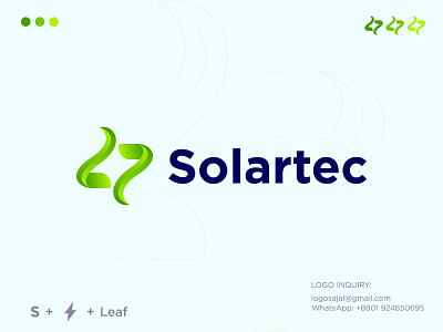 Solartec - Solar Energy Logo brand identity branding electricity graphic design green energy logo logo branding logo design modern logo renewable energy solar solar branding solar company solar energy solar logo solar panel logo solar power solar system solar tech sun energy