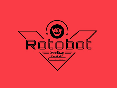 Rotobot 4 artificial intelligence bold cyberpunk design football geometric logo logodesign modern robot