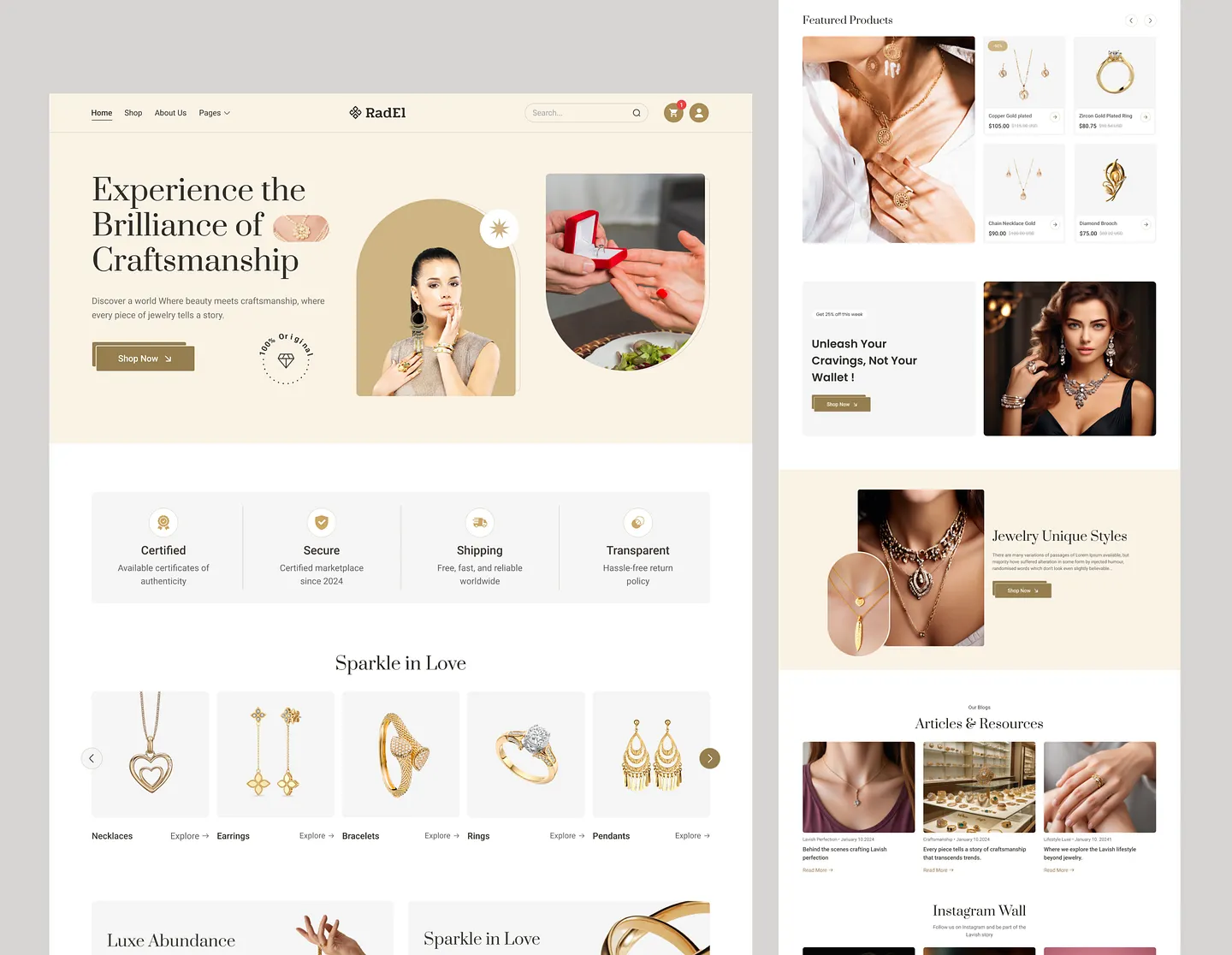 Elegant Jewelry Website Design for E-Commerce Success