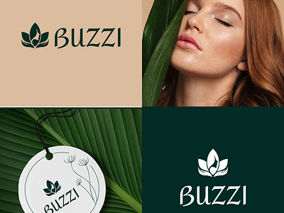 Modern Makeup Brand Buzzi logo design beauty company branding buzzi logo cosmetics beauty cosmetics logo graphic design logo logo design makeup makeup logo