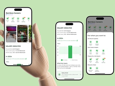 Bamboo Home screen careers design jobs mobile app ui