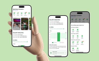Bamboo Home screen careers design jobs mobile app ui