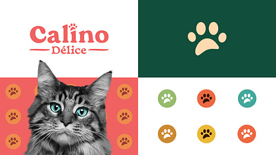 Logo Calino animal animal food animal logo branding cat logo dog logo graphic design logo logo design paw logo pet pet logo text logo лого лого животные лого лапка