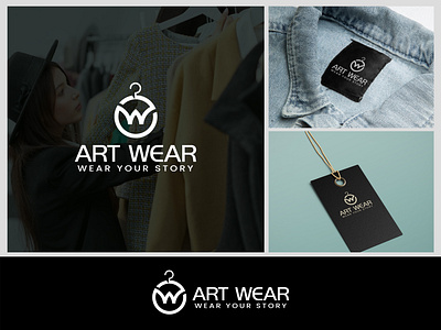 Logo design for the clothing brand " Art Wear " brand logo branding identity clothing brand clothing brand identity clothing brand logo fashion logo letter logo logo logo branding logo design logo mark logo type luxury logo modern logo design