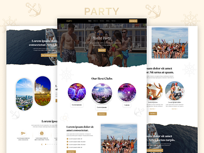 Party Miami Website Design landing design light theme logo modern design party design prototyping ui uiux design