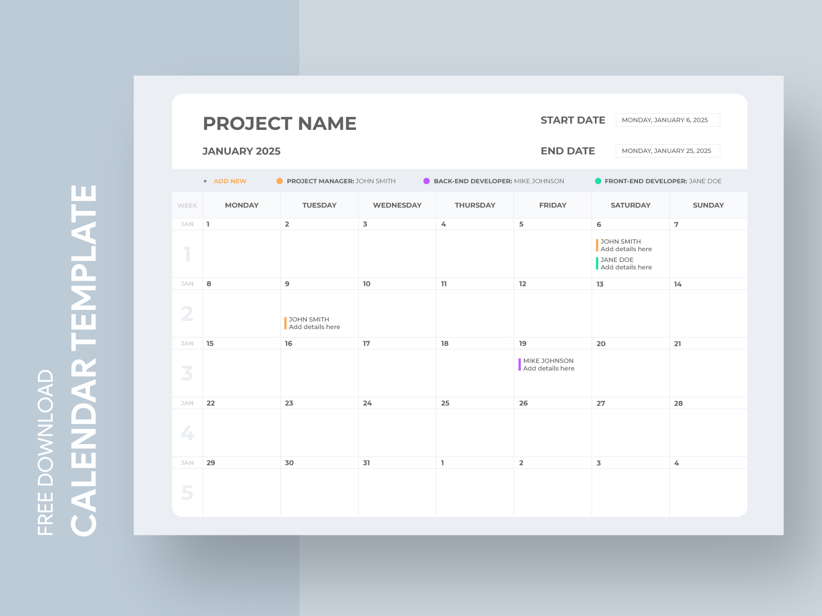 Project Calendar Free Google Docs Template By Free Google Docs ...