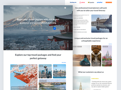 Voyageur - Travel Landing Page figma landing page travel ui ui design ux ux design