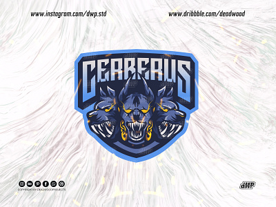 Cerberus logo mascot gaming design graphic design illustration logo vector