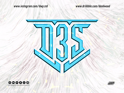 D35 logo monochrome gaming style design graphic design illustration logo vector