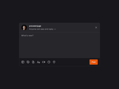 Add New Post 📝 design minimal post saas textarea ui web design