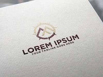 Compass M letter logo idea company compass design intial letter m logo sign