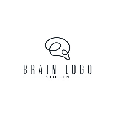 simple abstract brain logo abstract brain logo brain logo branding design graphic design icon illustration logo logo design minimal simple abstract brain logo