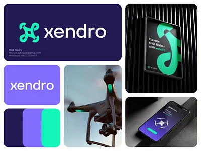 Modern, Futuristic, Innovation, Drone, Automation, Logo Design automation brand identity branding cutting edge design drone drone logo dynamic fly futuristic gradient logo graphic design high tech icon innovation logo logo design modern logo vishon visual identity