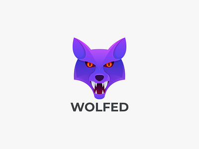 WOLFED branding design graphic design icon logo wolf wolf coloring wolf logo wolfed