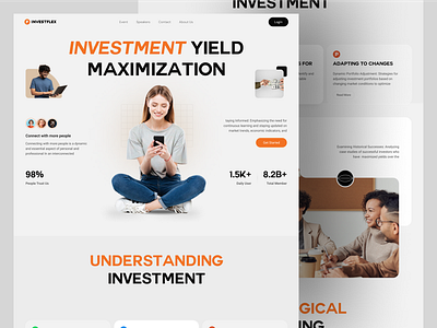 Investment Finance Website investment banking investment finance website investment financial investment fintech investment landing page investment saas landing page