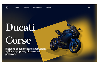 Ducati Corse Website Landing Page Design