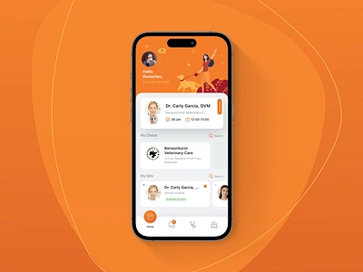 Vet App Mobile Design animal animal care app design application cat clinic dog ios app mobile app mobile app design mobile ui motion pet app pet care pets shop pharmacy product design startup vet app veterinary