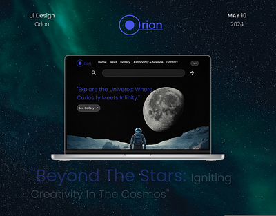 Orion space landing page design animation design e commerce website graphic design landpage logo logo design motion graphics ui uiux design