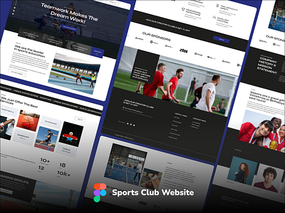 Sports Club Website design design landing page ui uiux user experience designer user interface ux