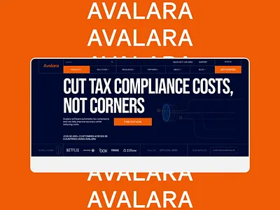 Avalara - financial software solutions (saas) animation design ui ux web