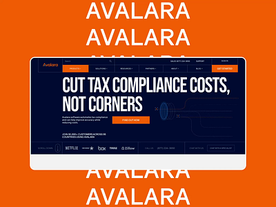 Avalara - financial software solutions (saas) animation design ui ux web