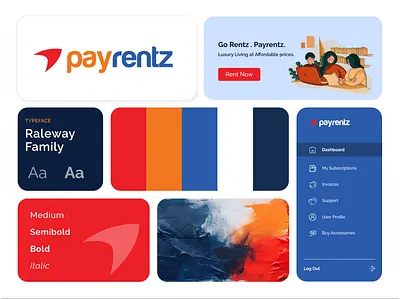 Moodboard Mockup branding color palette colors design font logo menu moodboard paint ui