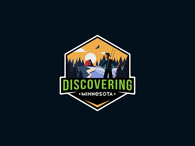 Dicovering Minnesota Logo adventure logo brand motion colorful logo discover explore logo landscape logo logo logo animation logo motion minnesota motion mountain logo nature logo outdoor outdoor logo sketch logo state travel logo tree logo wild logo