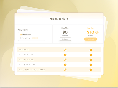 SaaS Pricing Page billing compare payments plan pricing saas subscription ui ux