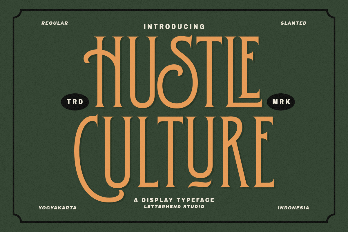 Hustle Culture Vintage Display freebies modern font
