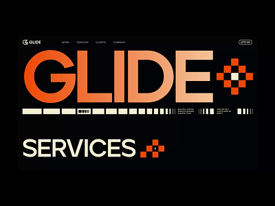Agency website redesign | Glide design animation design ui ux web