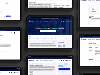 FlexJob - Freelance Job Search Platform design figma freelance illustration indonesia ipad tablet uiuxdesign uxdesign