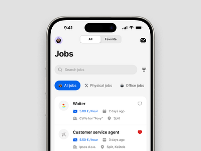 Unispot – Jobs & meal review android app banking cards clean college design education ios jobs light mode minimal mobile native product recruit student ui university ux