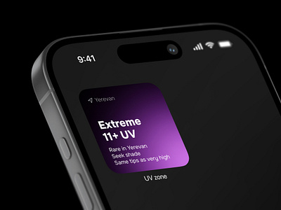 Widget UV Zone app ui uv ux widget