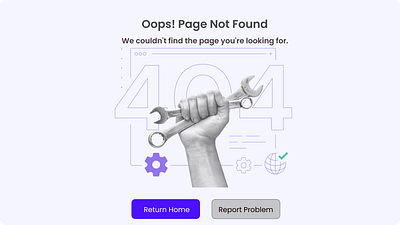 Minimal Error Page Design ui