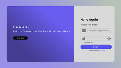 Simple Login Page Design ui