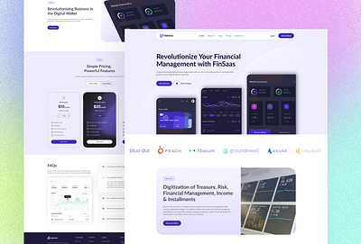 Finsass - Revolutionize Your Financial Management app design graphic design landing page logo ui uiux user experience user infterface ux web design