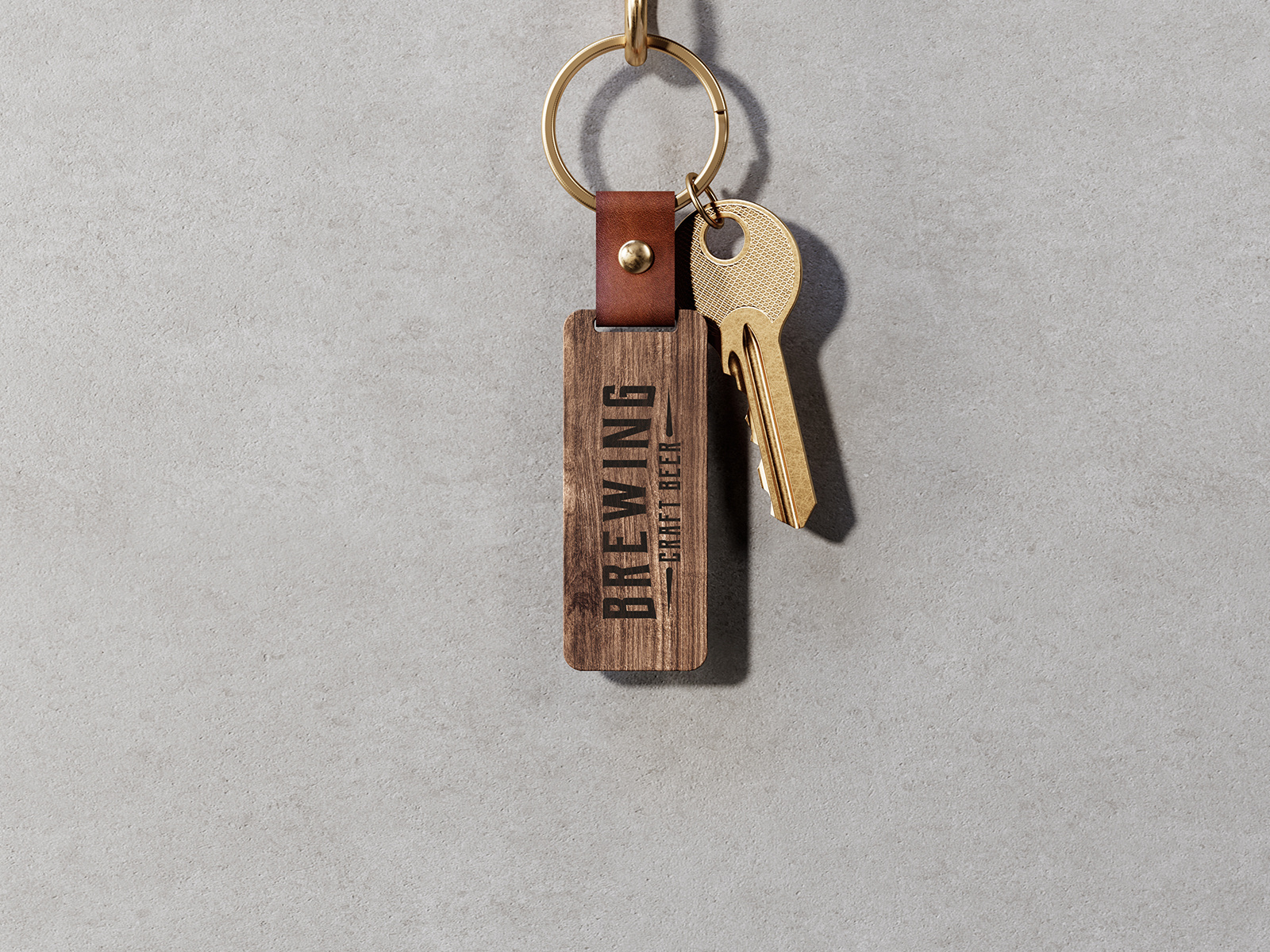 Wooden Key Chain with Leather Holder Mockup PSD by StreetD on Dribbble