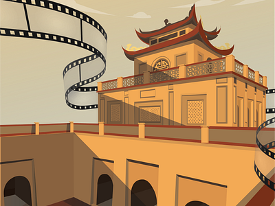 THE 7TH HA NOI INTERNATIONAL FILM FESTIVAL POSTER (HANIFF VII) adobe illustration graphic design haniff hanoi illustration imperial citadel of thang long vietnam