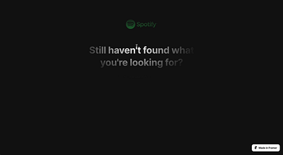 Imagining a 404 page for Spotify 404 page animation design digital idea framer music music app playlist spotify ui ux ux design website design