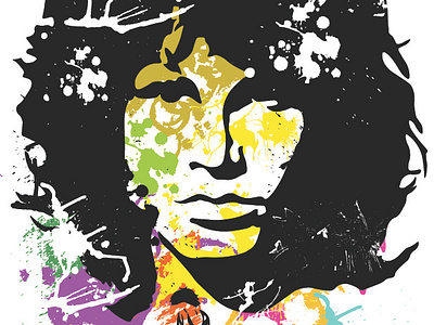 Jim Morrison adobe adobeillustrator graphic design illustration music rockmusic vectorart