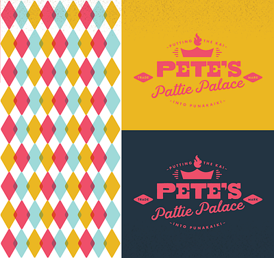 Pattie Palace Deliciousness branding fast food identity logo pancake retro vintage