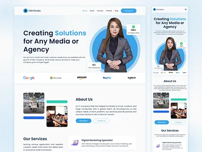 Company Profile Website - Digital Marketing Agency agency company company profile digital marketing figma landing page profile ui web website