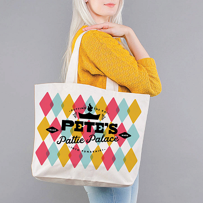 Pattie Palace tote branding identity logo merchandise promotion tote